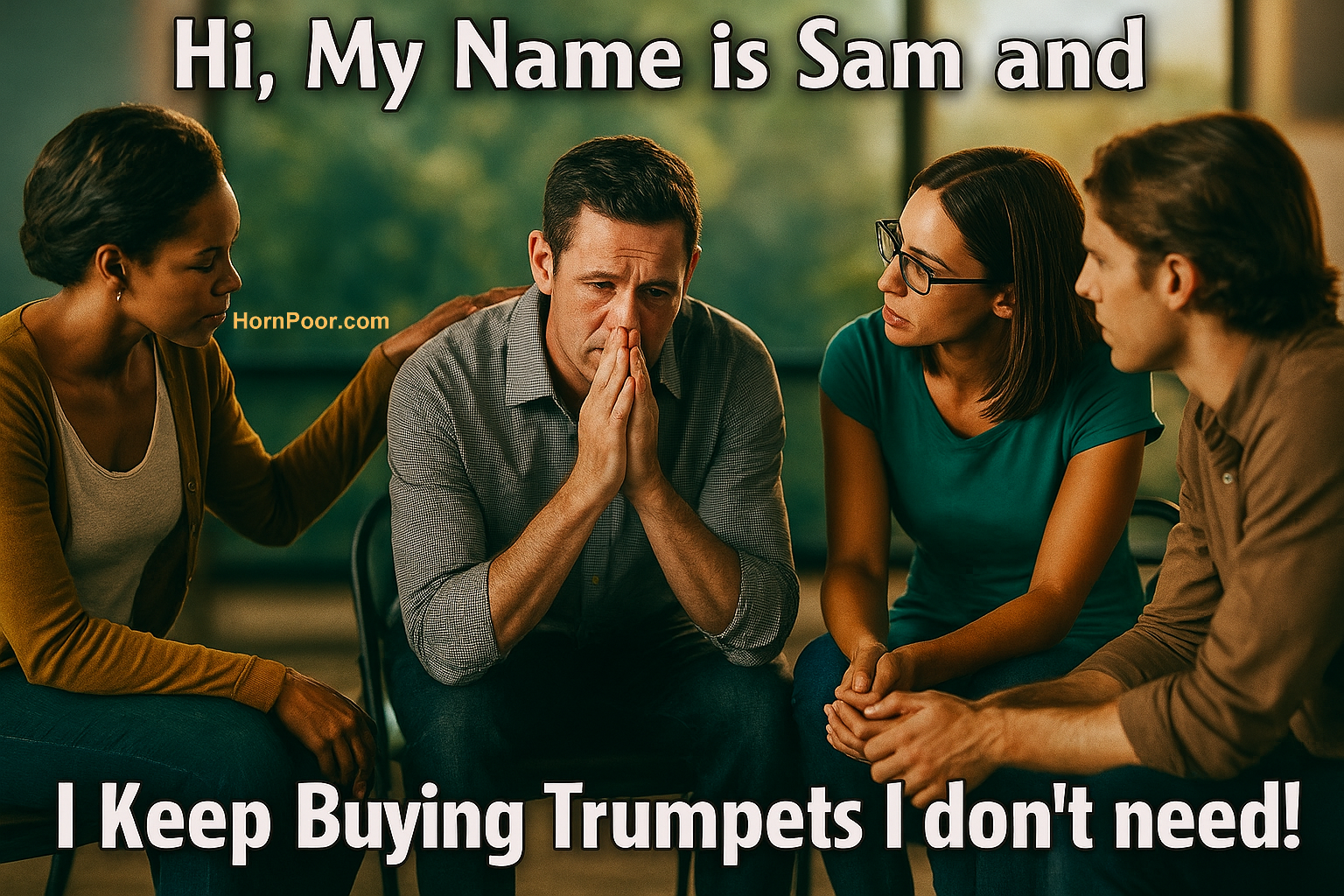 Hi, my name is Sam and I keep buying trumpets I don't need